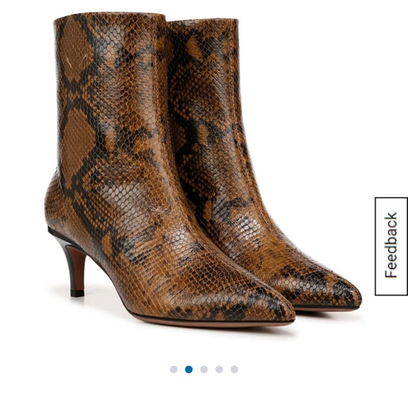 Franco Sarto Anna Pointed Toe Snakeskin Bootie - Picture 2 of 11